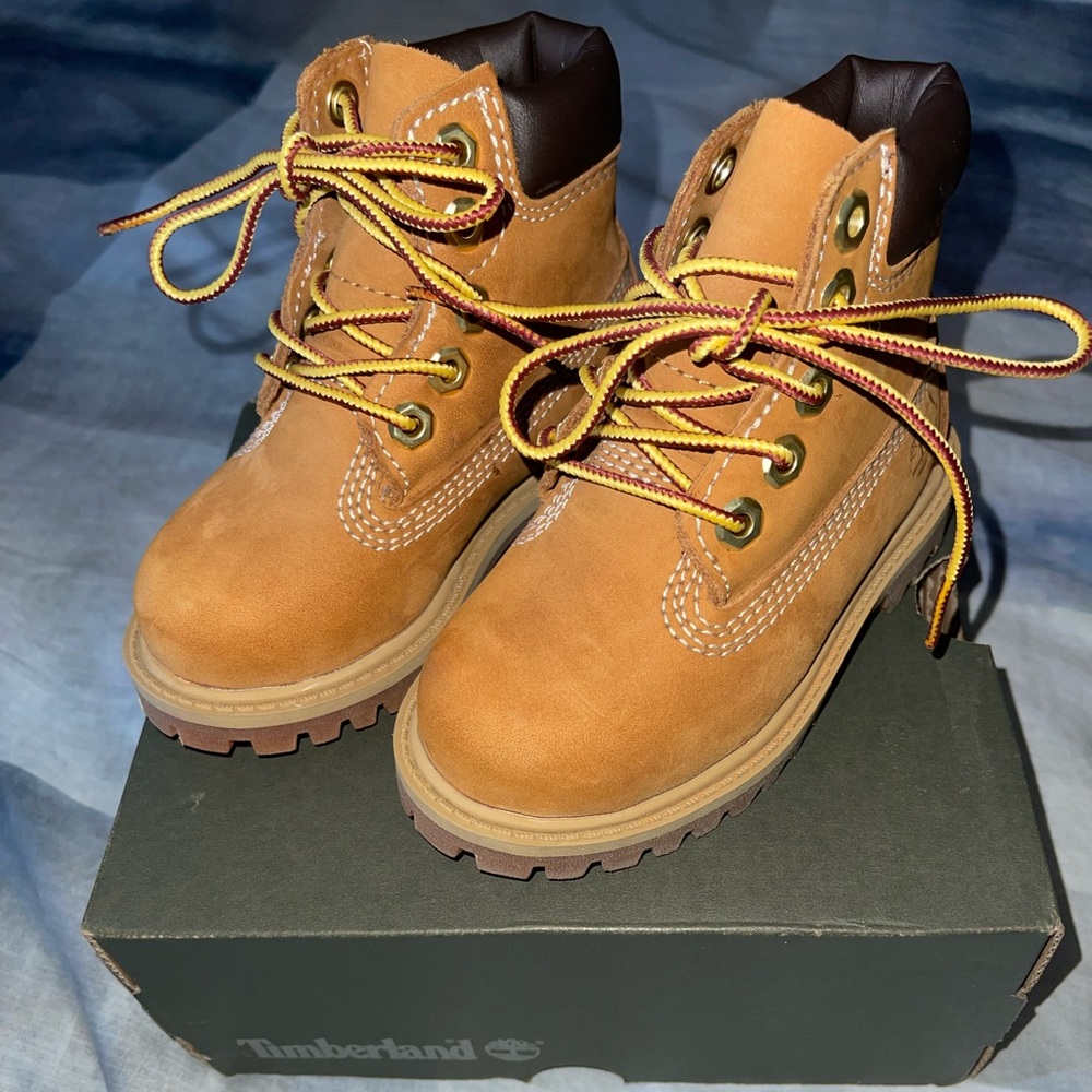 Timberland Premium 6” Waterproof Boot Wheat Nubuck Toddler Size 6M